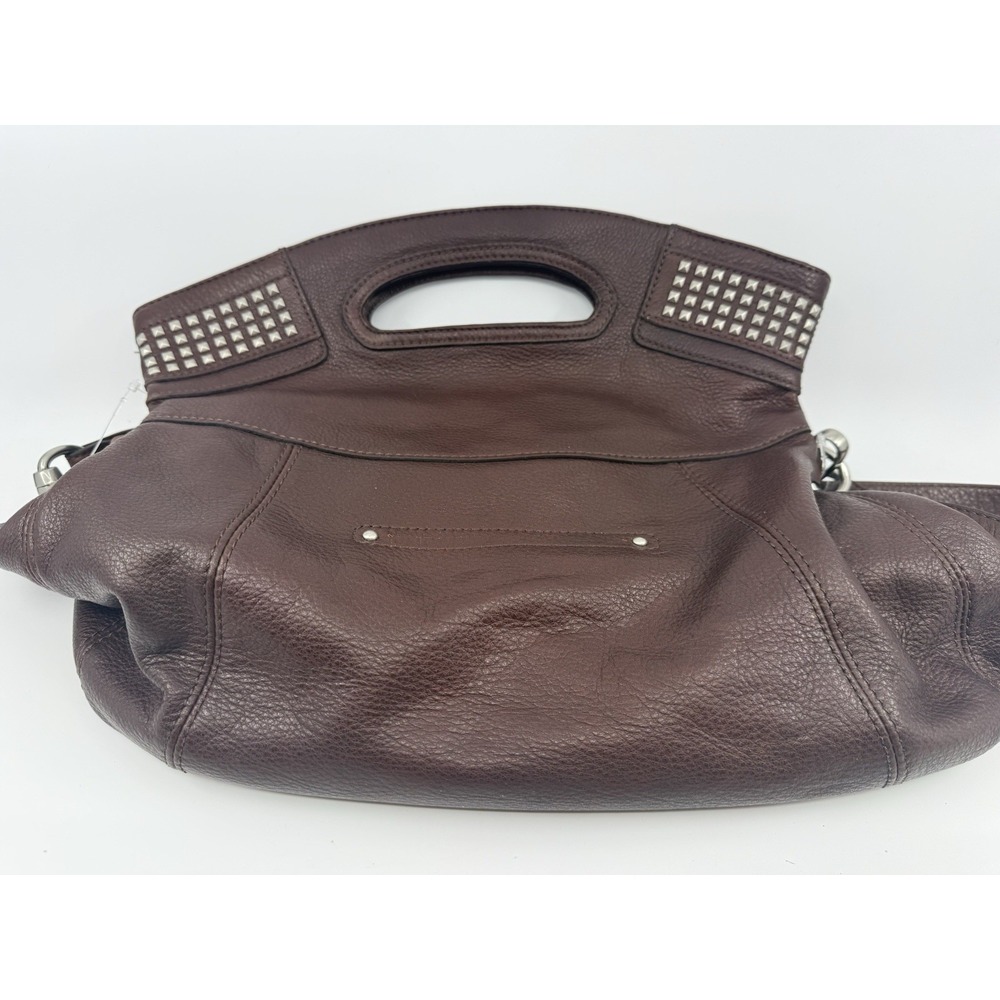 BMakowsky Brown Brandy Leather Studs Shoulder Purse Bag‎ NWT - Picture 7 of 14